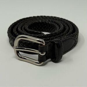Mio Marino Men's Dress Leather Belt With Single Prong Buckle Black Size 36 NWT